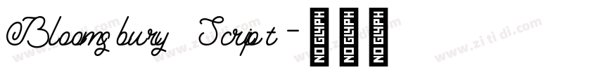 Bloomsbury Script字体转换